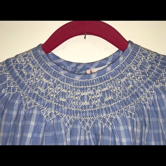 Orient Expressed size 4 blue & white smocked dress - Picture 2 of 2